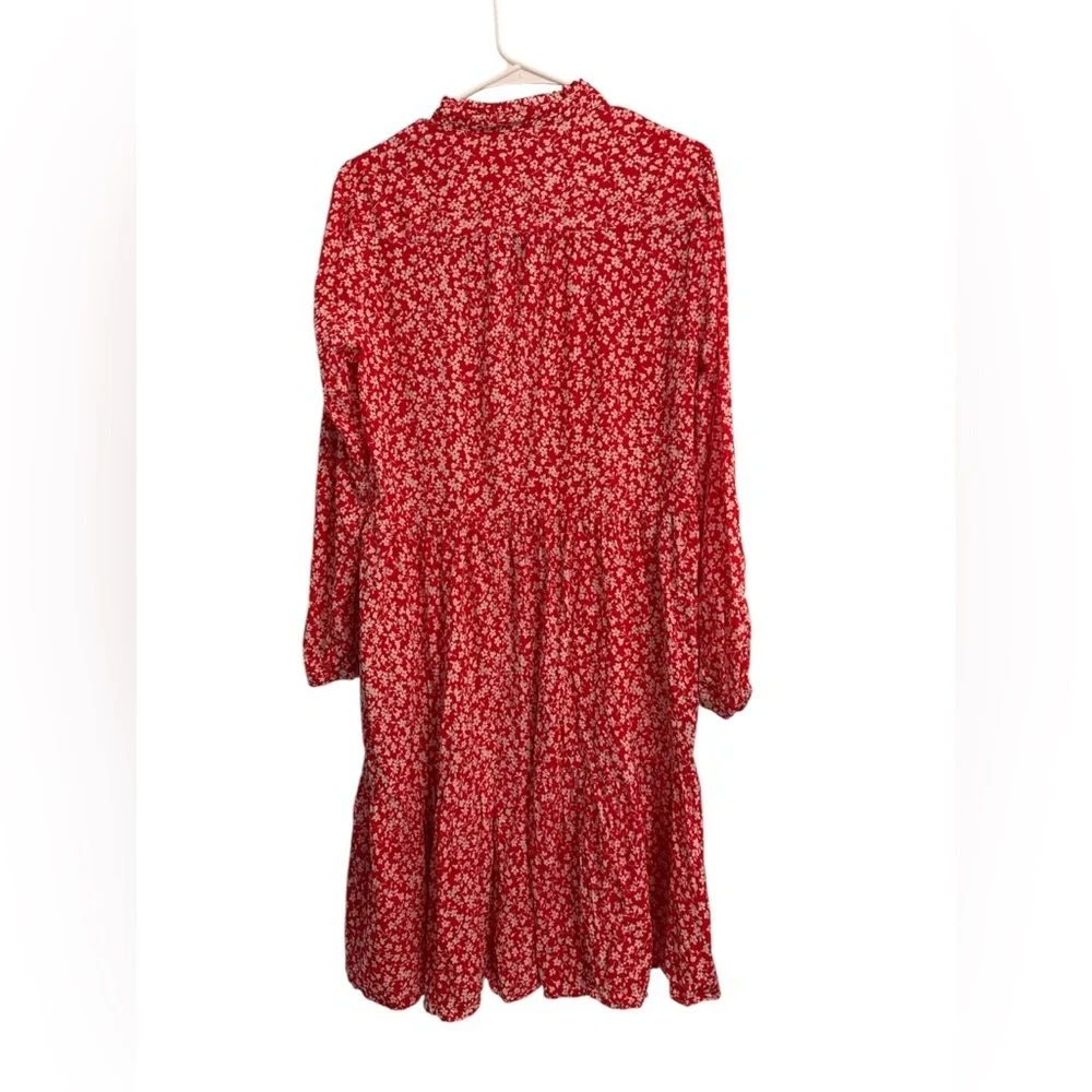 J. Crew Red and White Floral Blouse - Picture 2 of 3